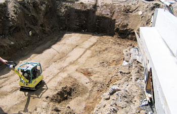 Leveling and compacting Mission BC